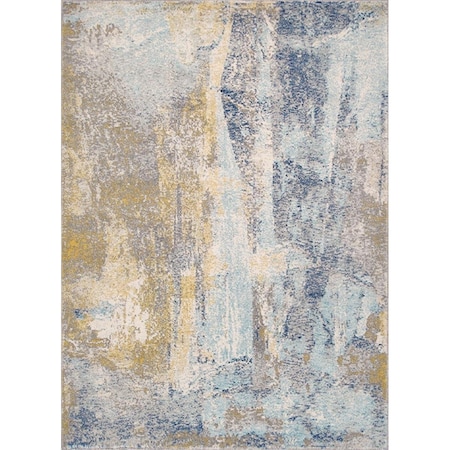Pasargad Home Chelsea Design Abstract Power Loomed Area Rug 2 ft 8 in x 8 ft PRC5588BS 2.08x8